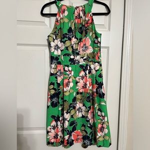 Green floral dress